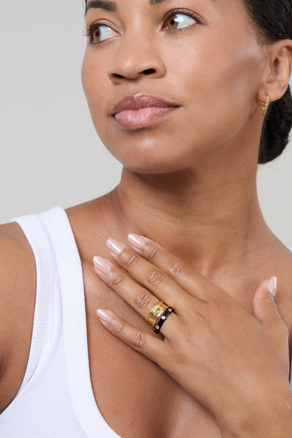 Yellow Citrine Pebble Ring