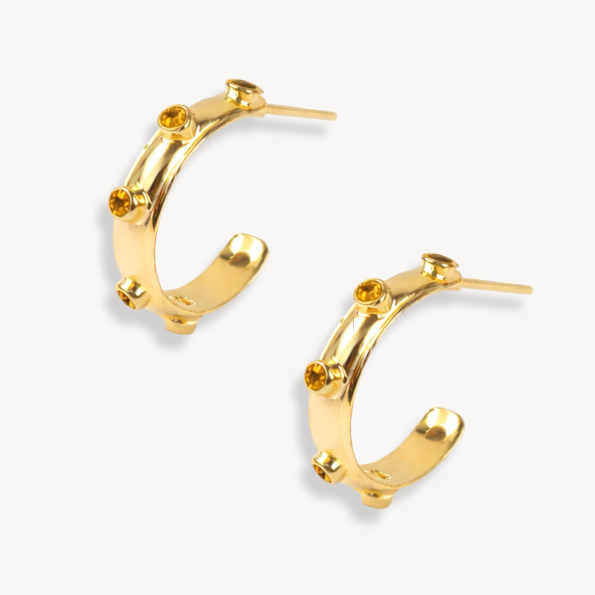 Citrine Orbit Hoops