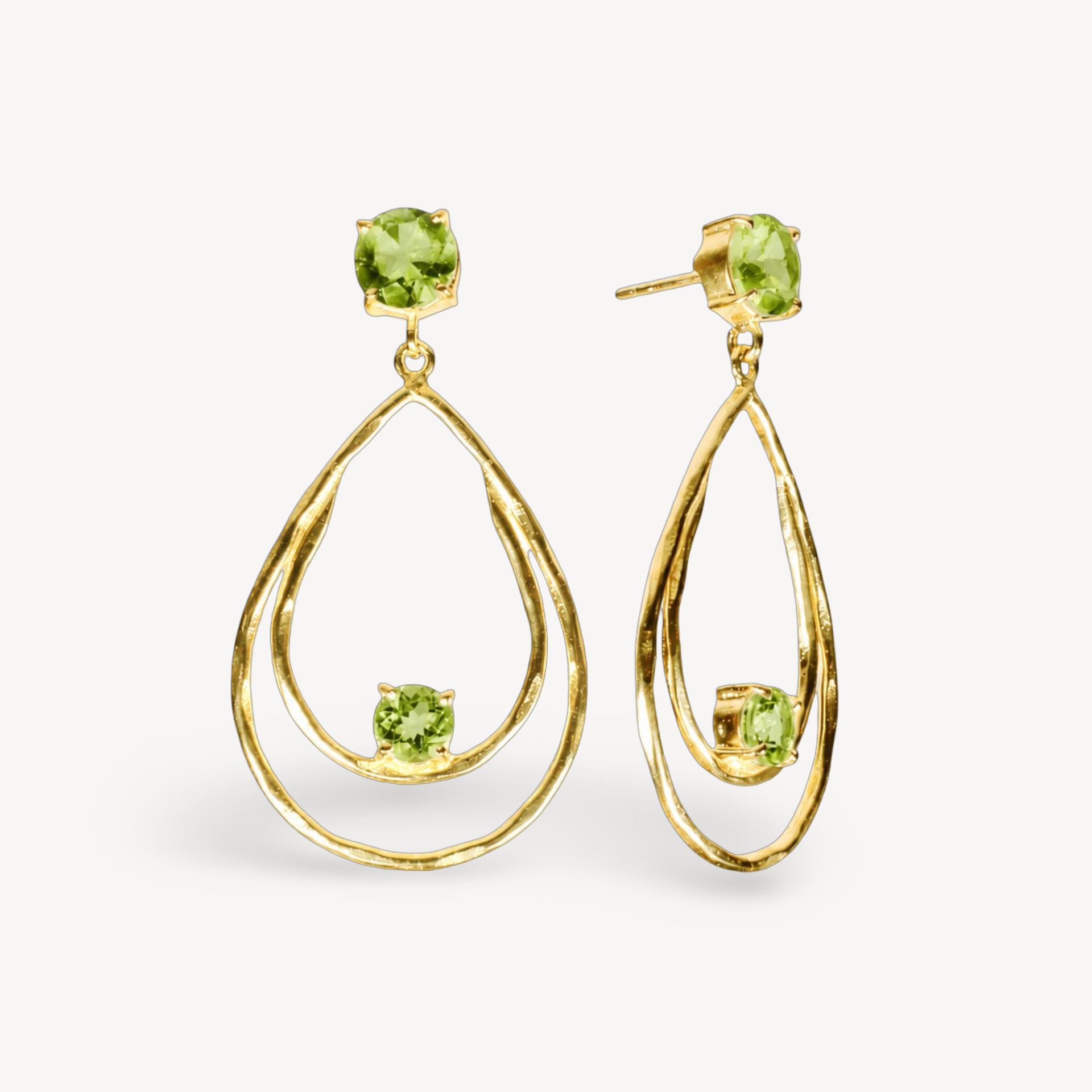 Peridot Double Drop Earrings