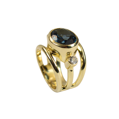London Blue Topaz Empress Ring