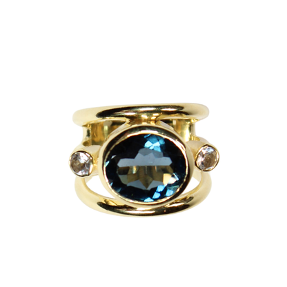 London Blue Topaz Empress Ring