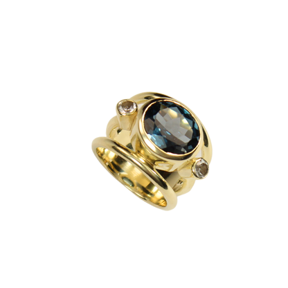 London Blue Topaz Empress Ring