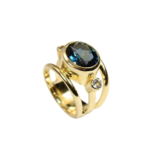 London Blue Topaz Empress Ring