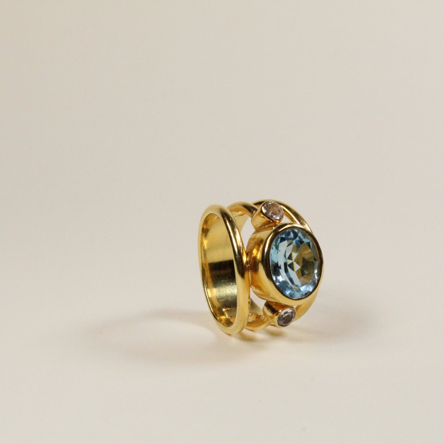 Blue Topaz Empress Ring