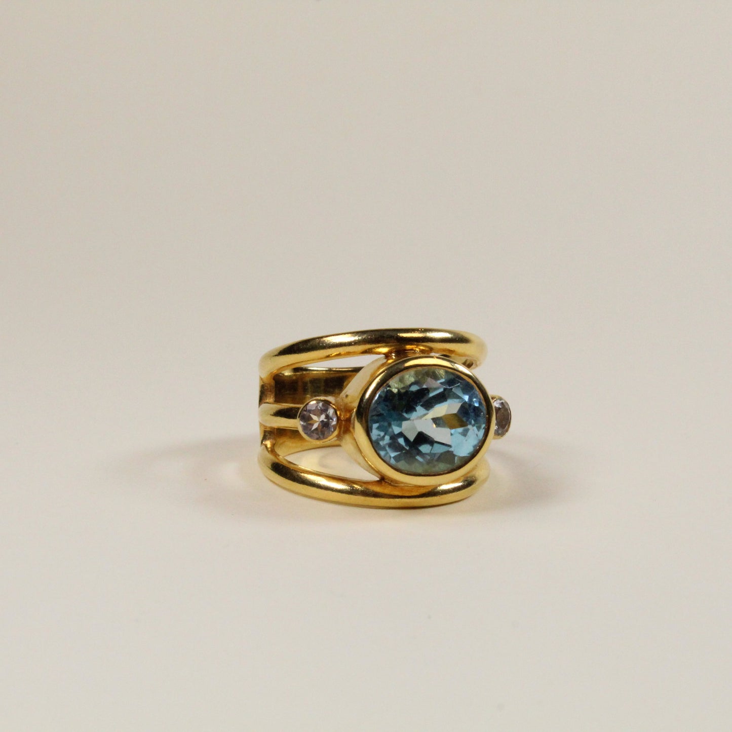 Blue Topaz Empress Ring
