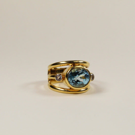 Blue Topaz Empress Ring