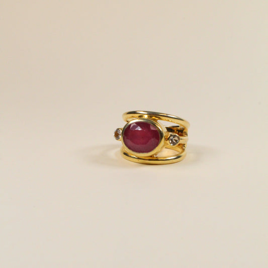 Ruby Quartz Empress Ring