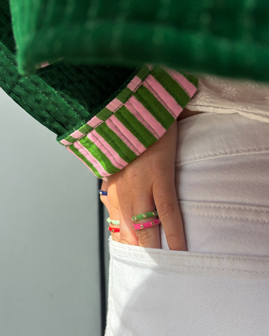 Lollipop Pink Enamel Ring