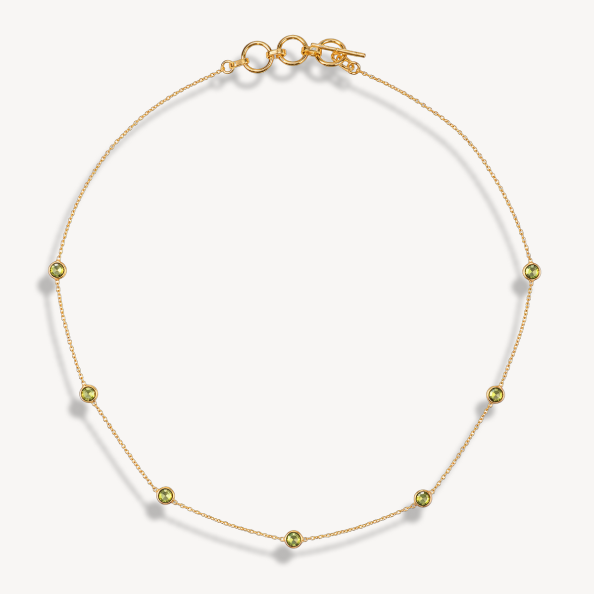 Peridot Dapple Round Necklace