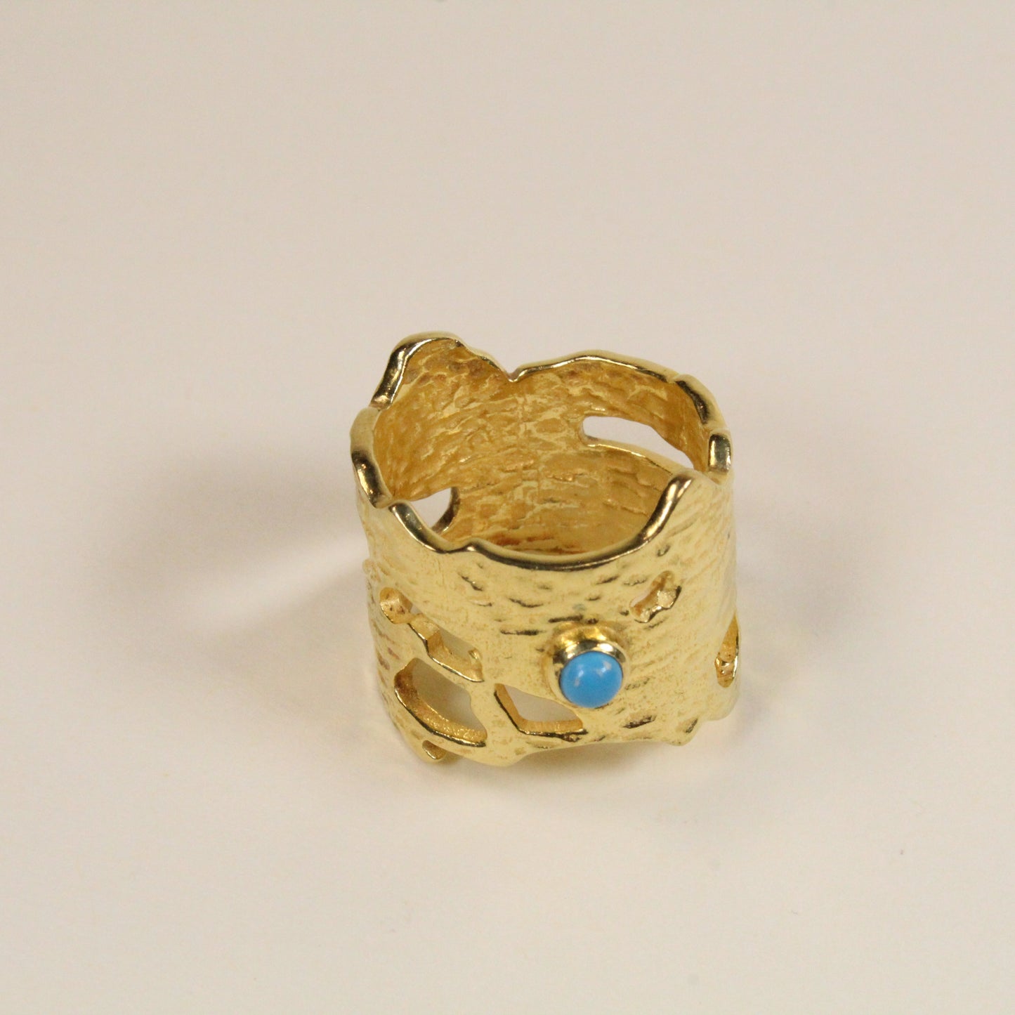 Turquoise Gilded Reef Ring