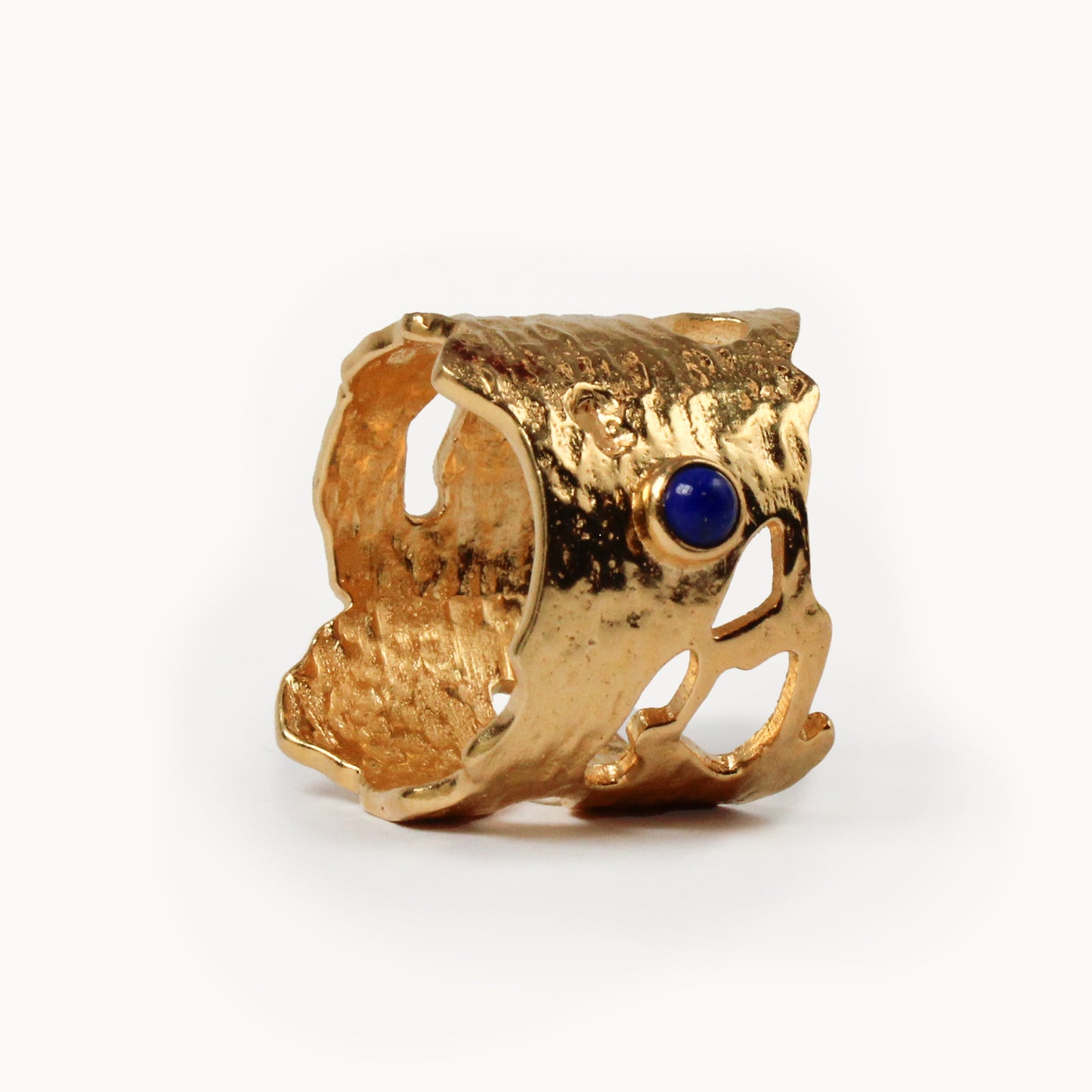Blue Lapis Gilded Reef Ring