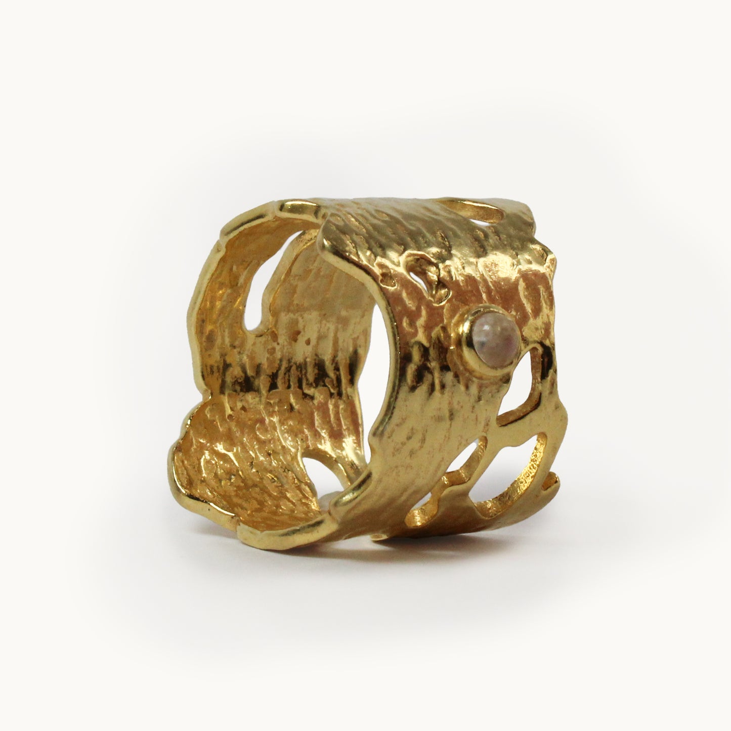 Moonstone Gilded Reef Ring