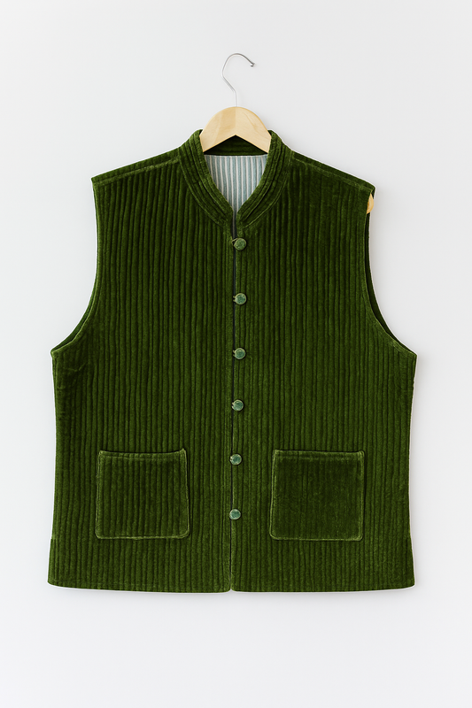 Green Velvet Waistcoat