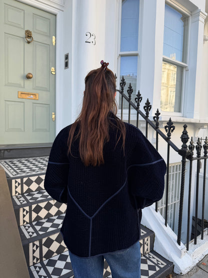 Navy Velvet Jacket