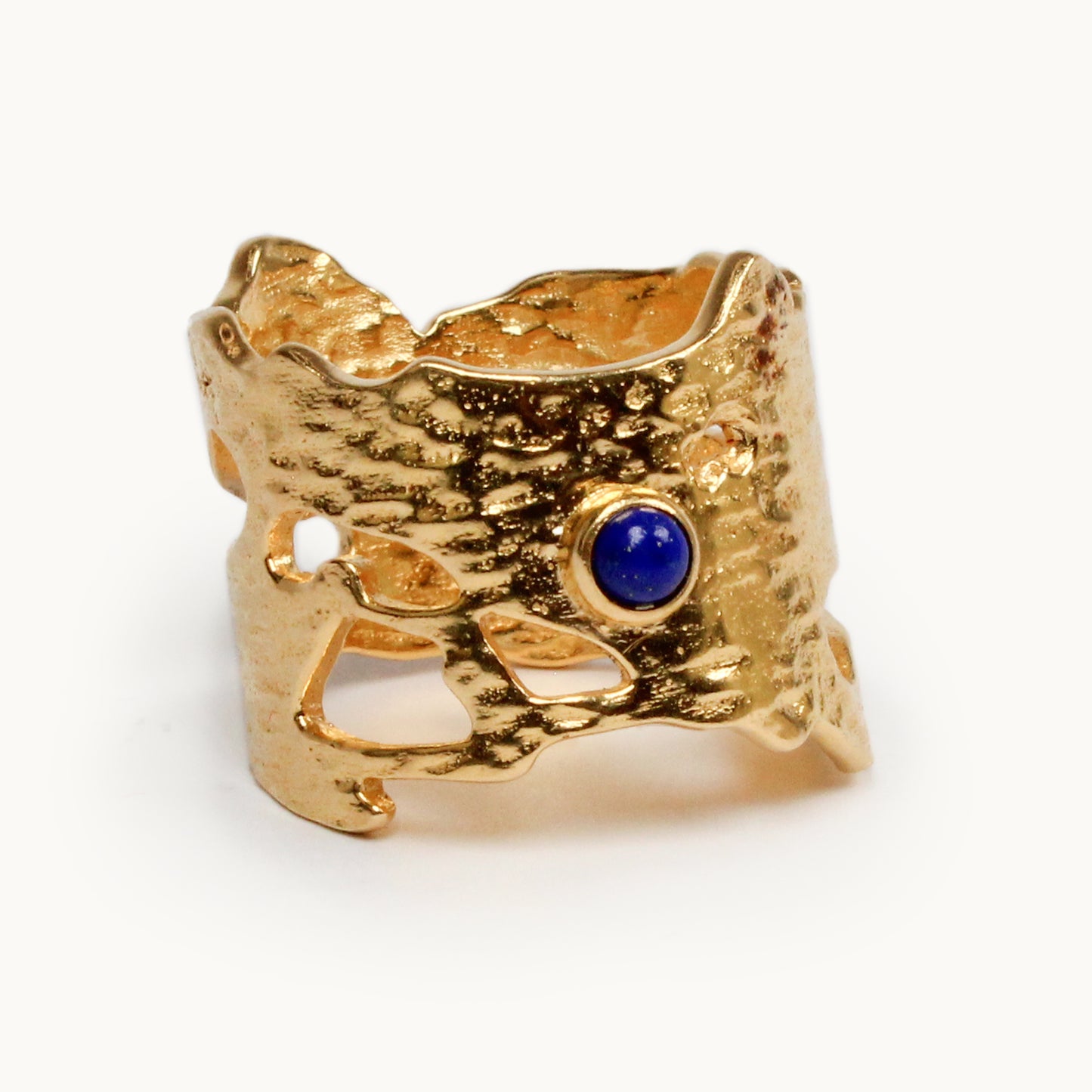 Blue Lapis Gilded Reef Ring
