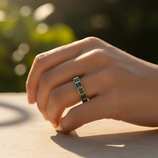 London Blue Topaz Eternity Ring