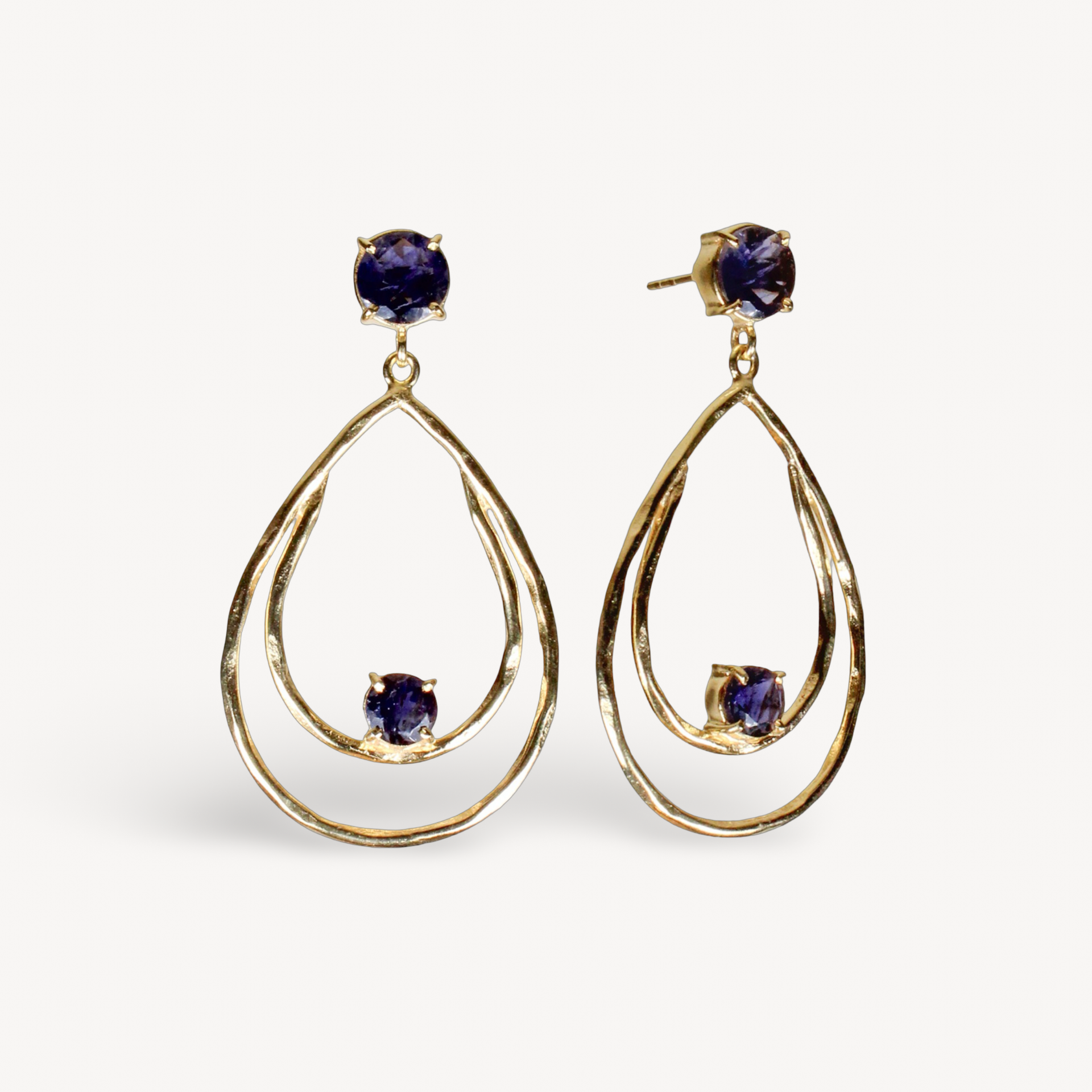 Iolite Double Drop Earrings