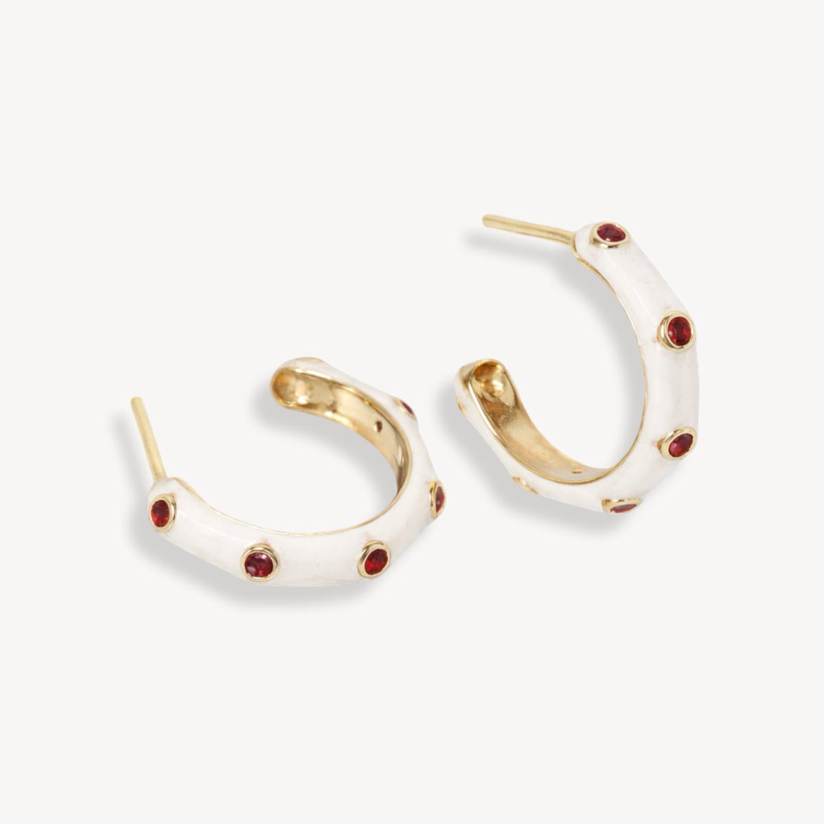 Marshmallow Candy Enamel Hoops