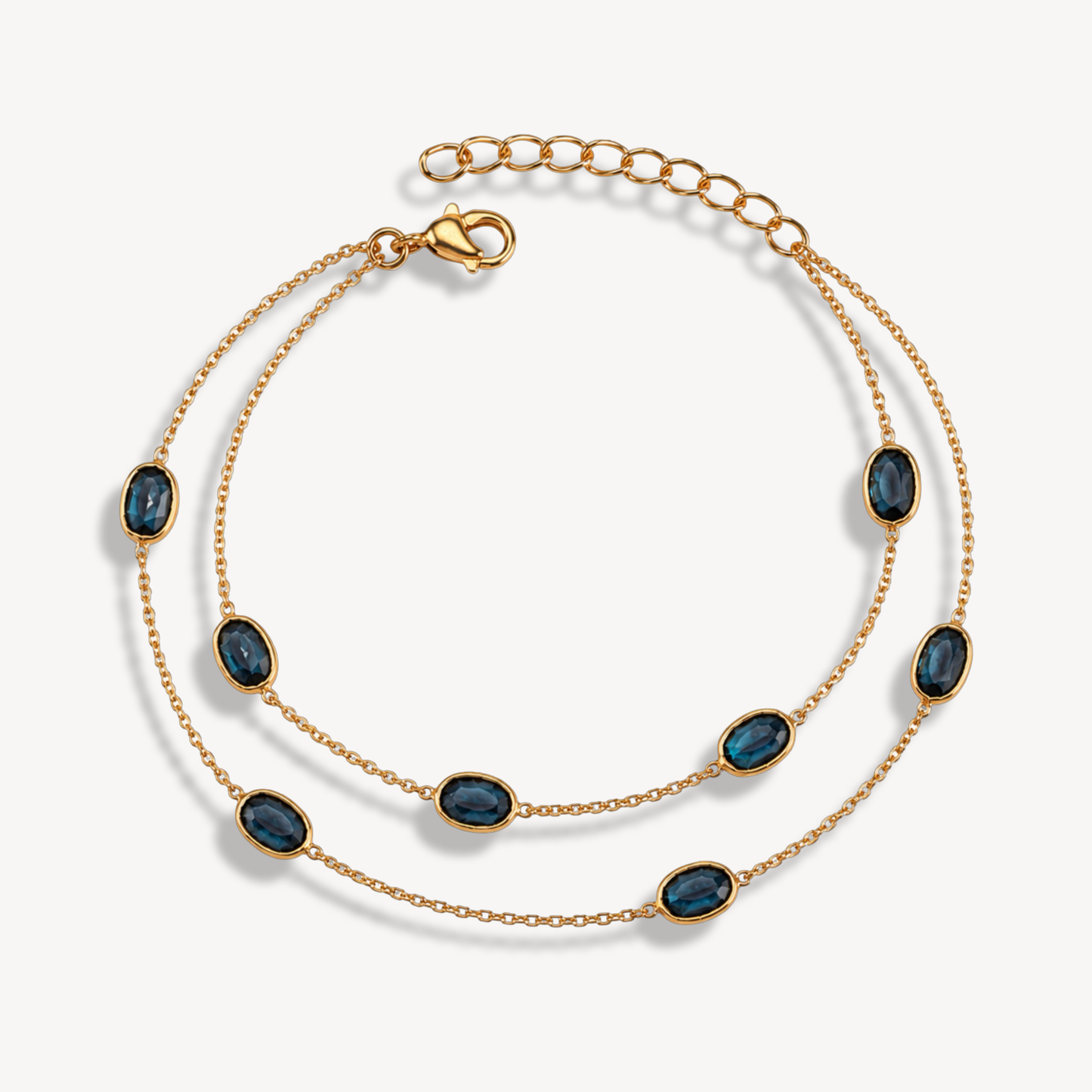 London Blue Topaz Double Dapple Oval Bracelet