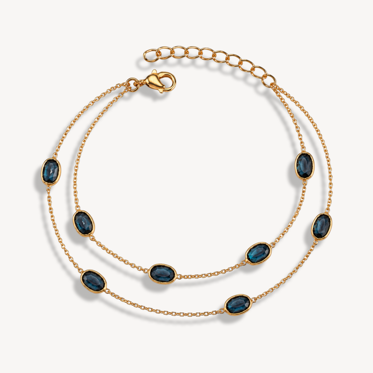 London Topaz Double Dapple Oval Bracelet