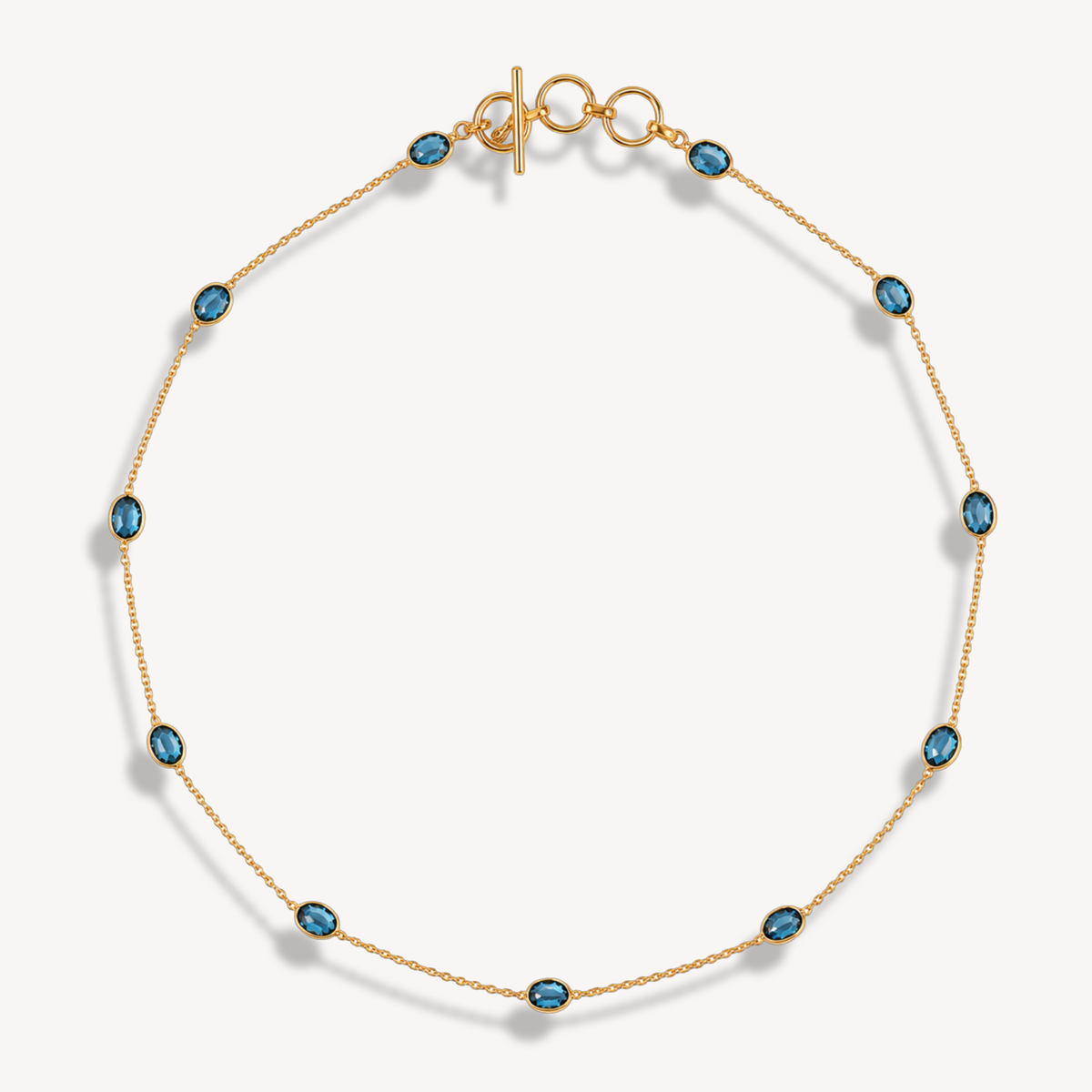 London Topaz Dapple Oval Necklace