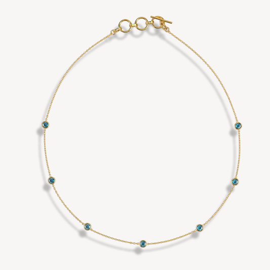 London Blue Topaz Dapple Round Necklace