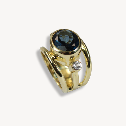 London Blue Topaz Empress Ring