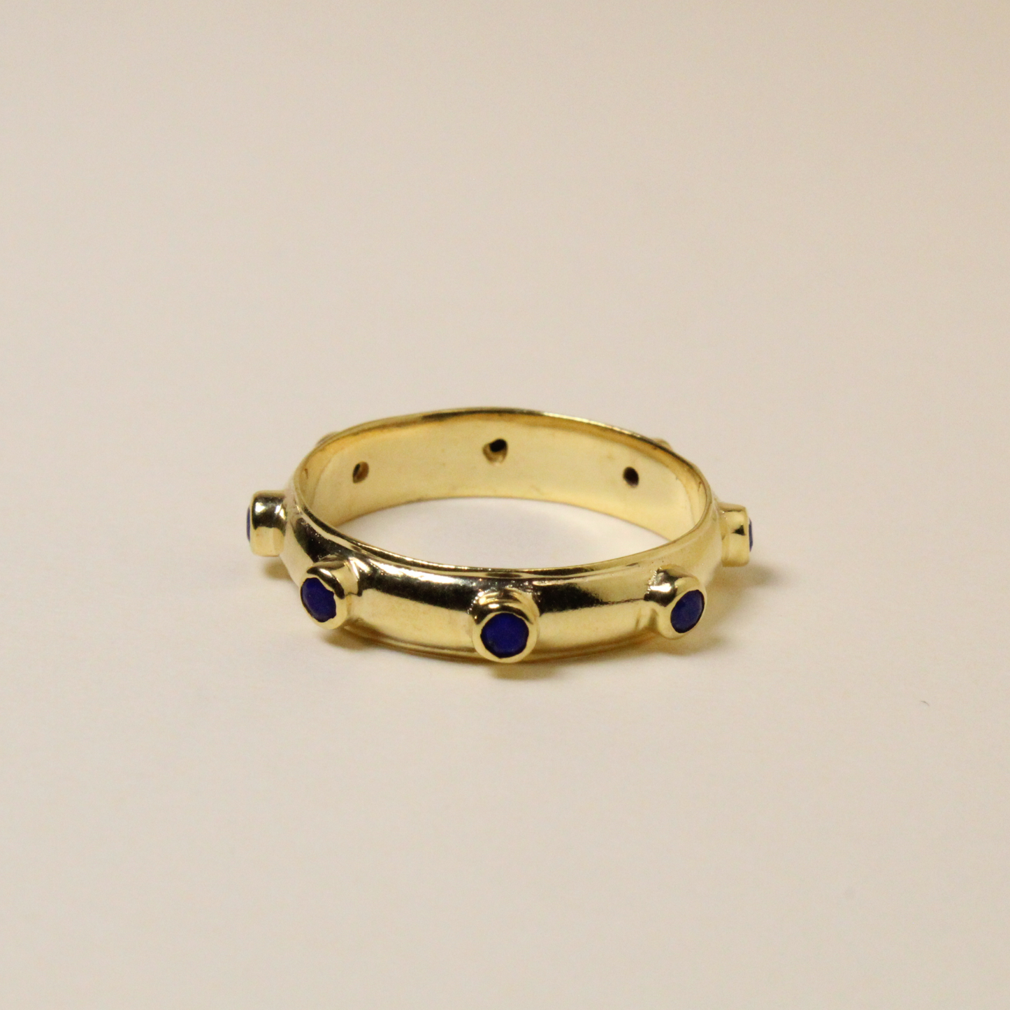 Blue Lapis Gold Orbit Stacking Ring