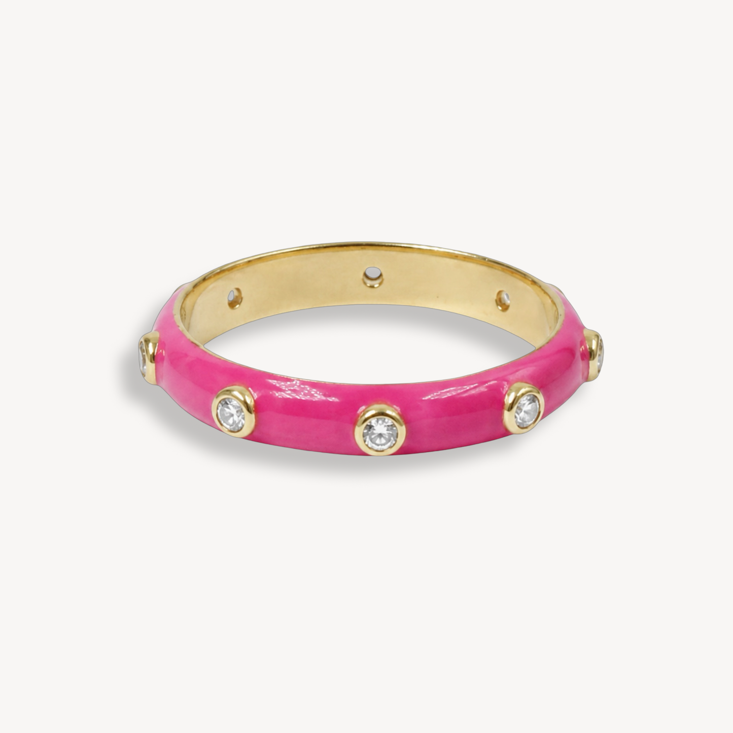 Lollipop Pink Enamel Ring