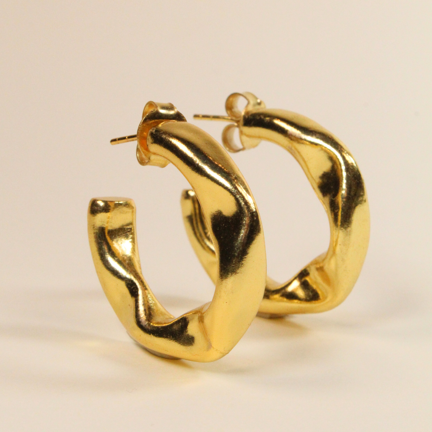 Molten Gold Hoops - Midi