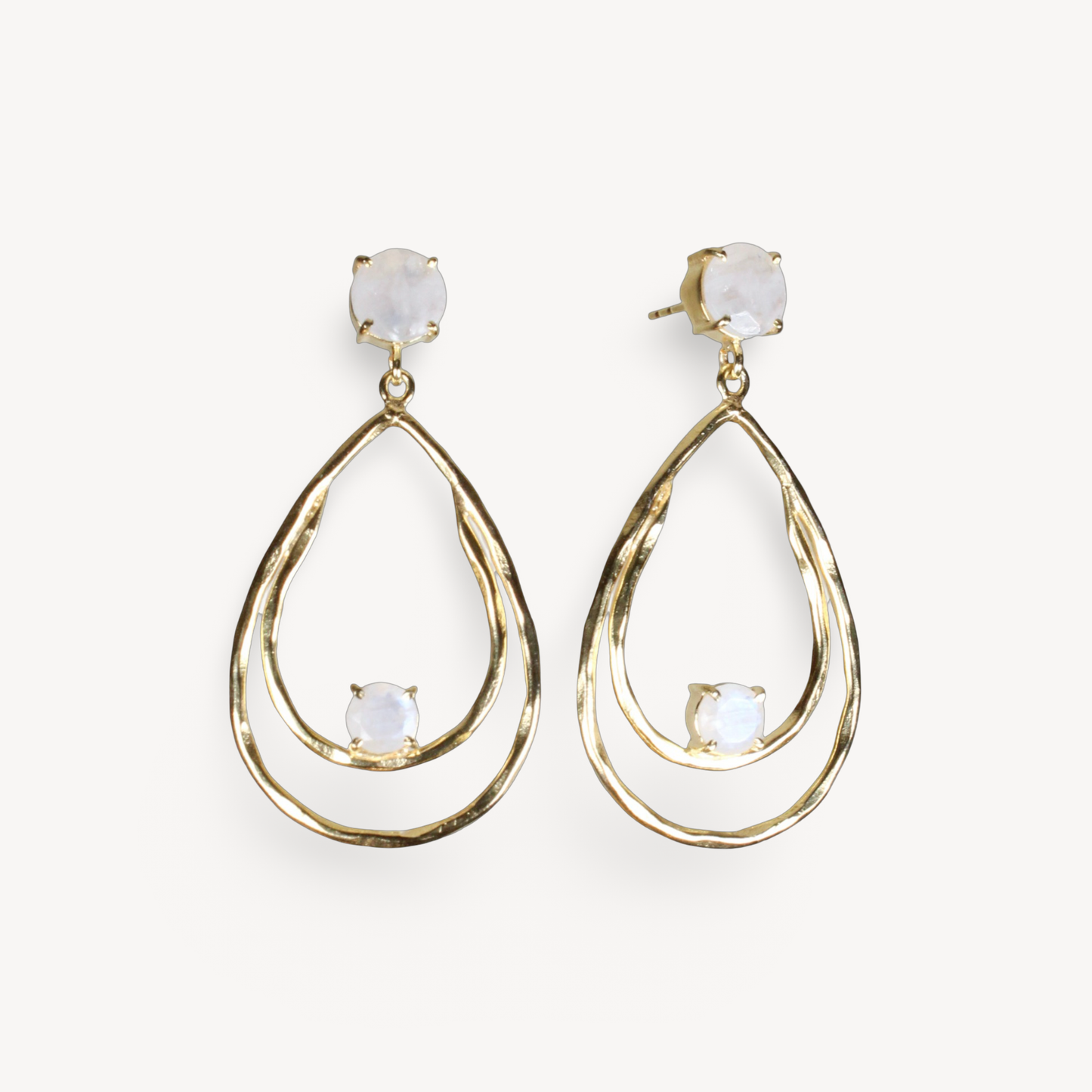 Moonstone Double Drop Earrings
