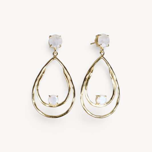 Moonstone Double Drop Earrings