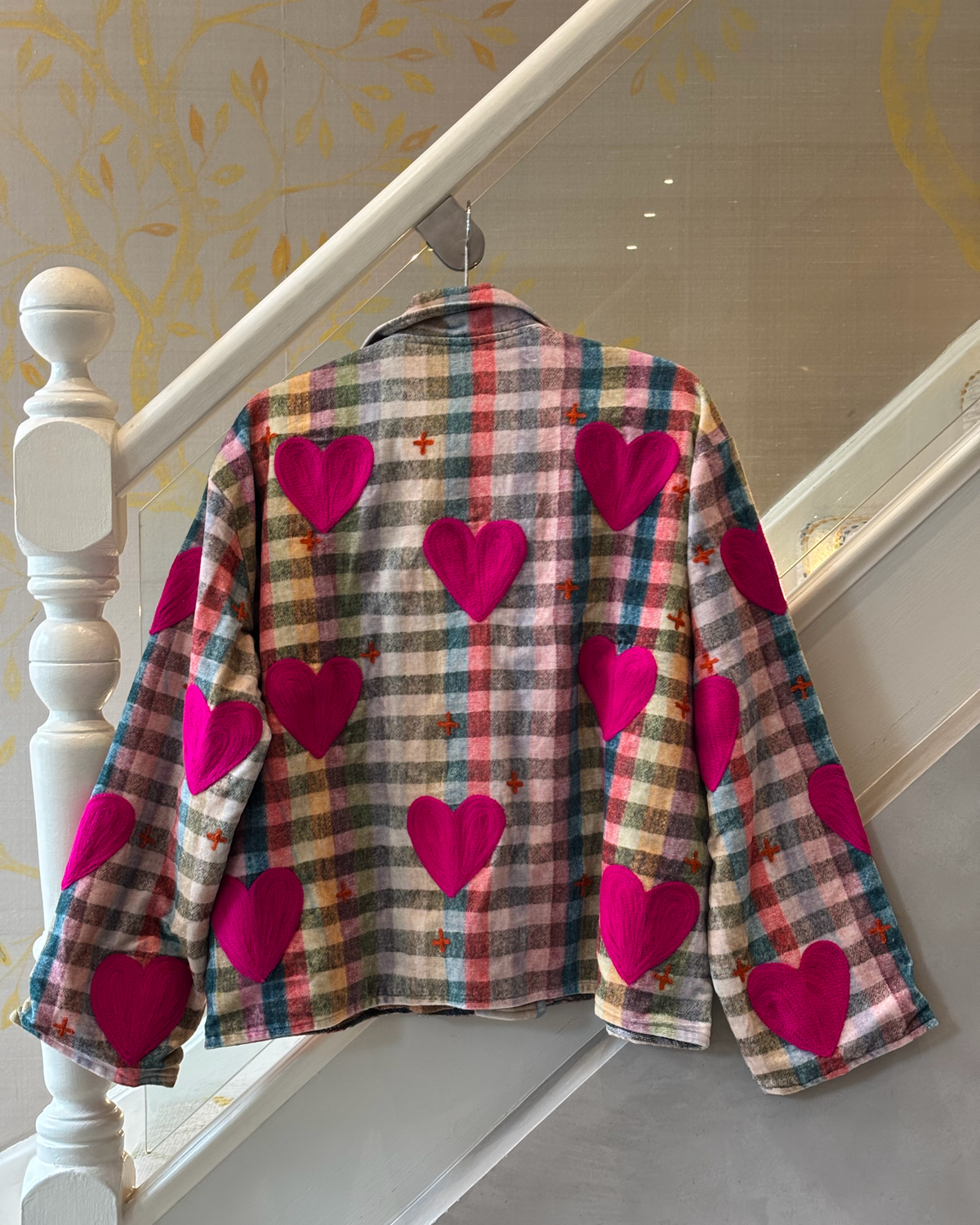 Multi-Colour Heart Embroidered Jacket