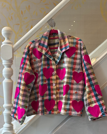 Multi-Colour Heart Embroidered Jacket