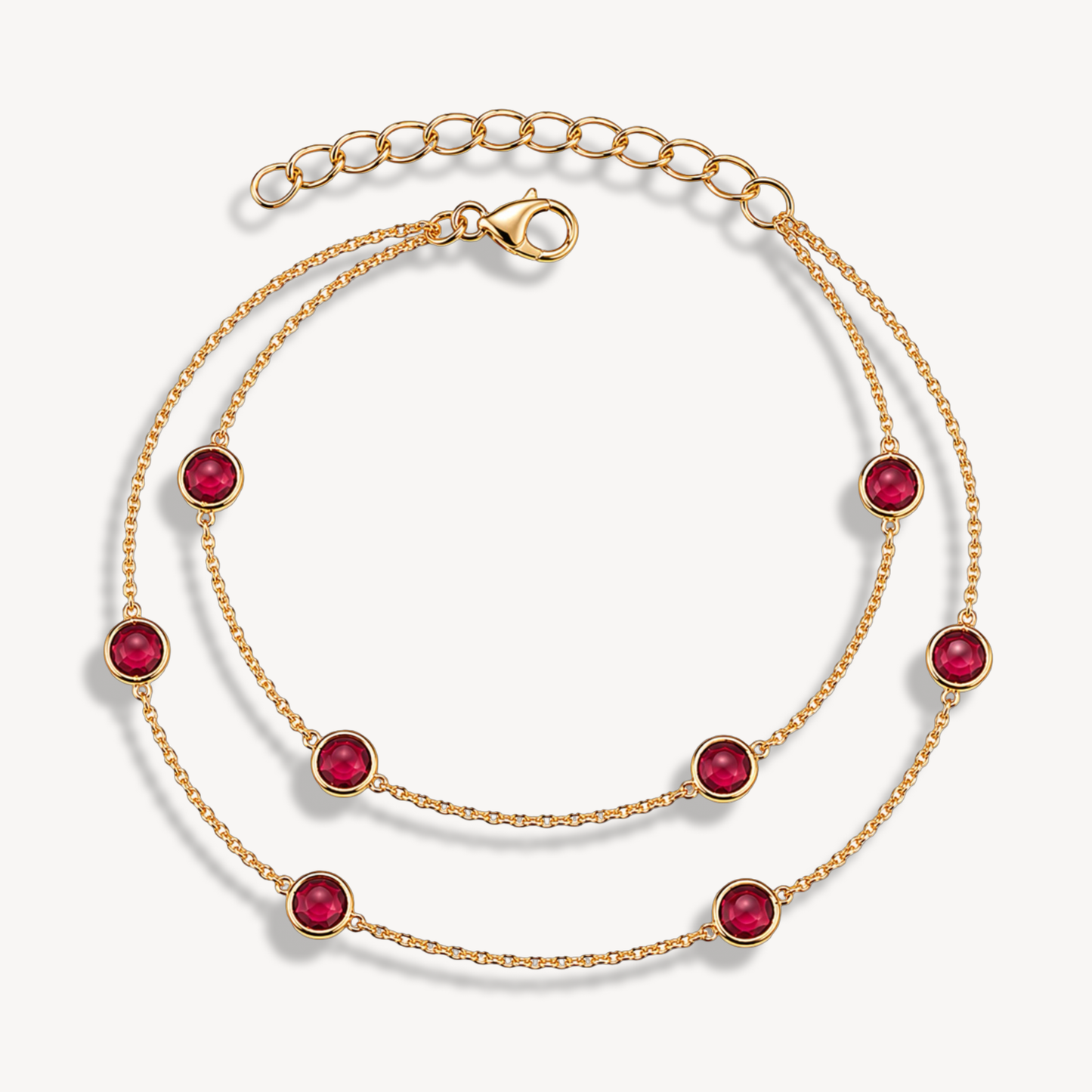 Pink Nano Double Dapple Round Bracelet