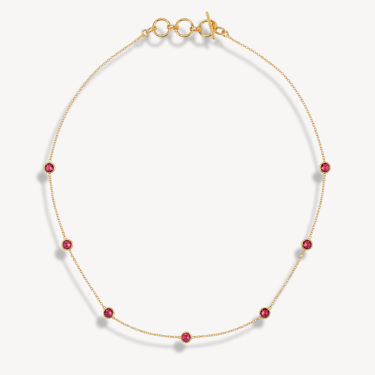 Pink Nano Dapple Round Necklace