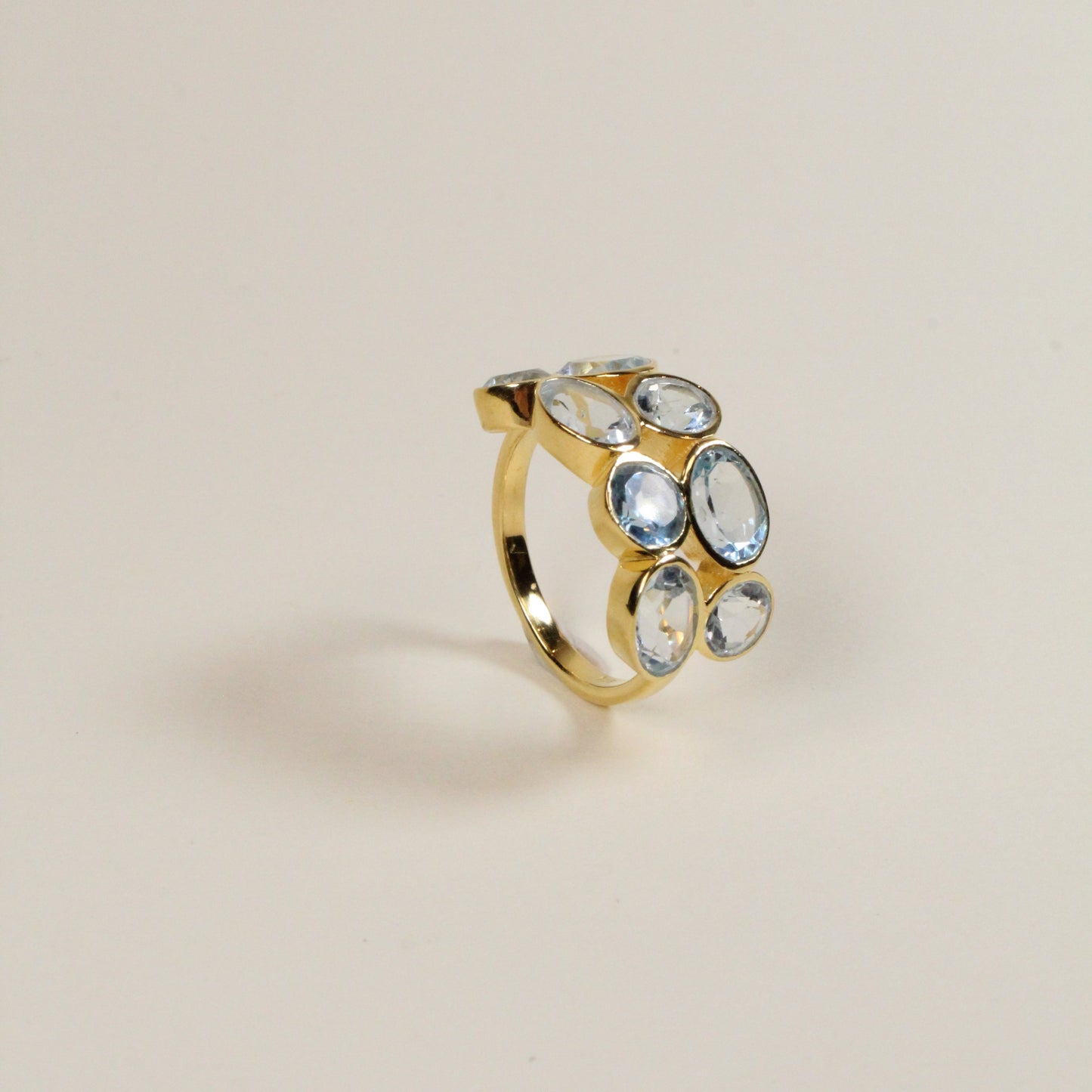 Blue Topaz Parallel Ring