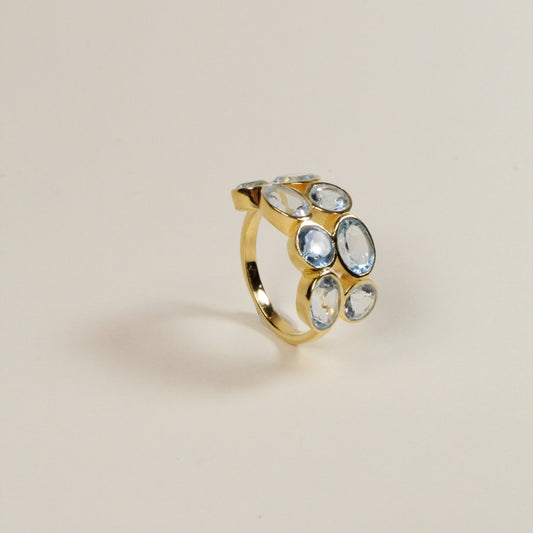 Blue Topaz Parallel Ring
