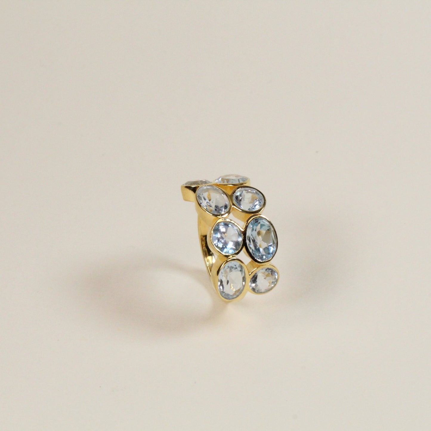 Blue Topaz Parallel Ring