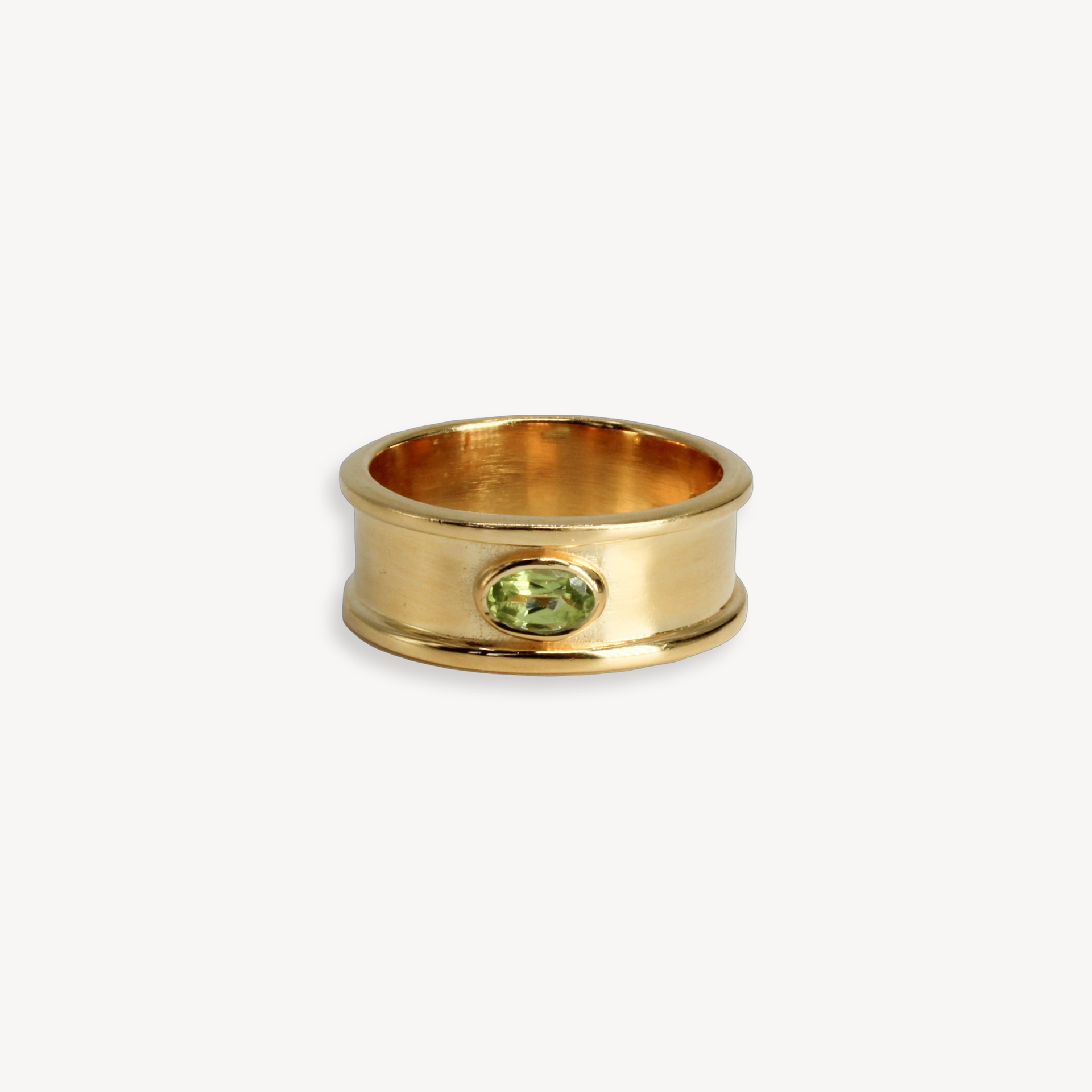 Peridot Pebble Ring
