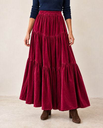 Pink Velvet Skirt