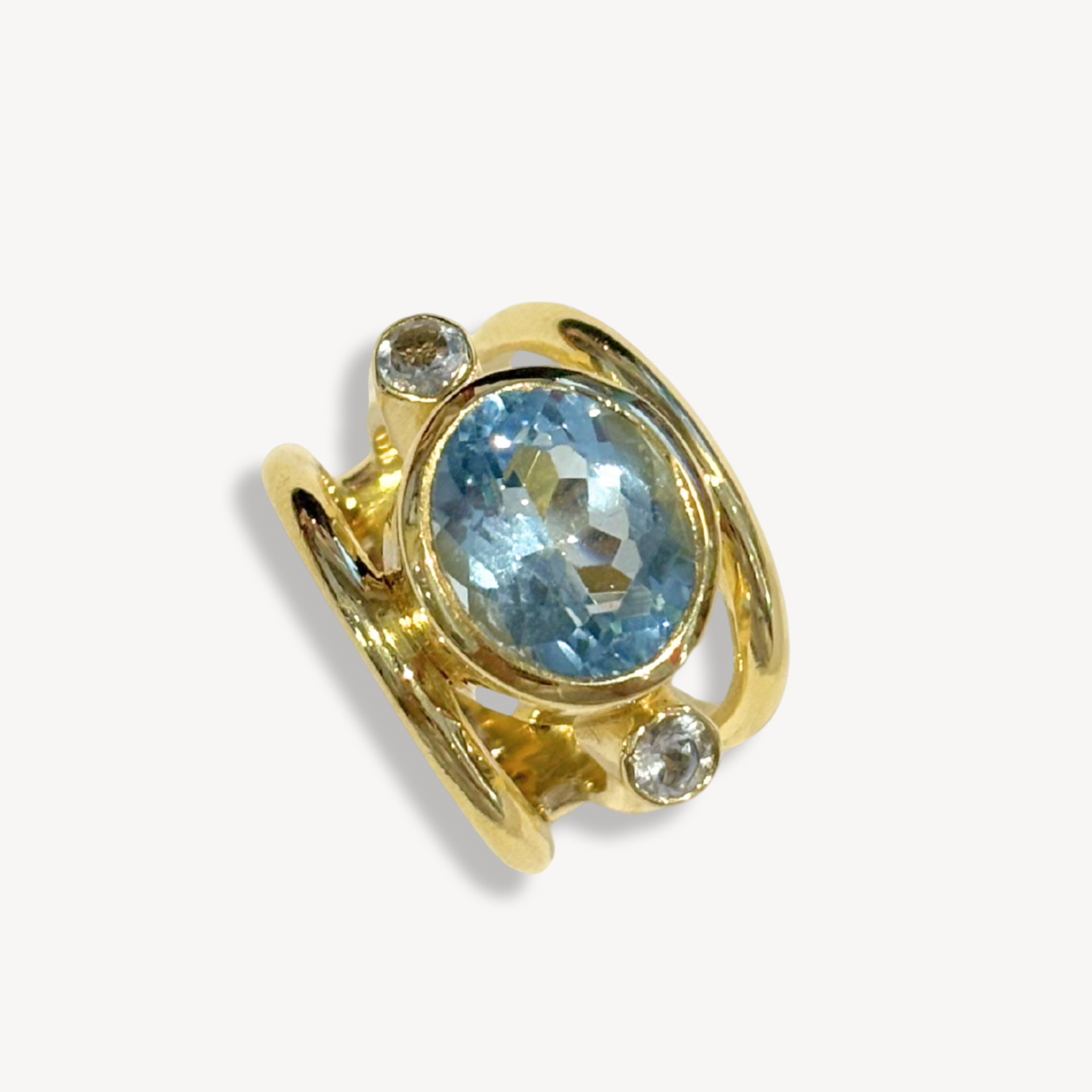 Sky Blue Topaz Empress Ring