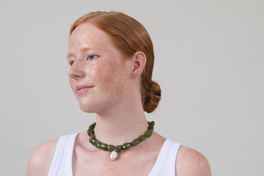 Vasonite & Pearl Necklace