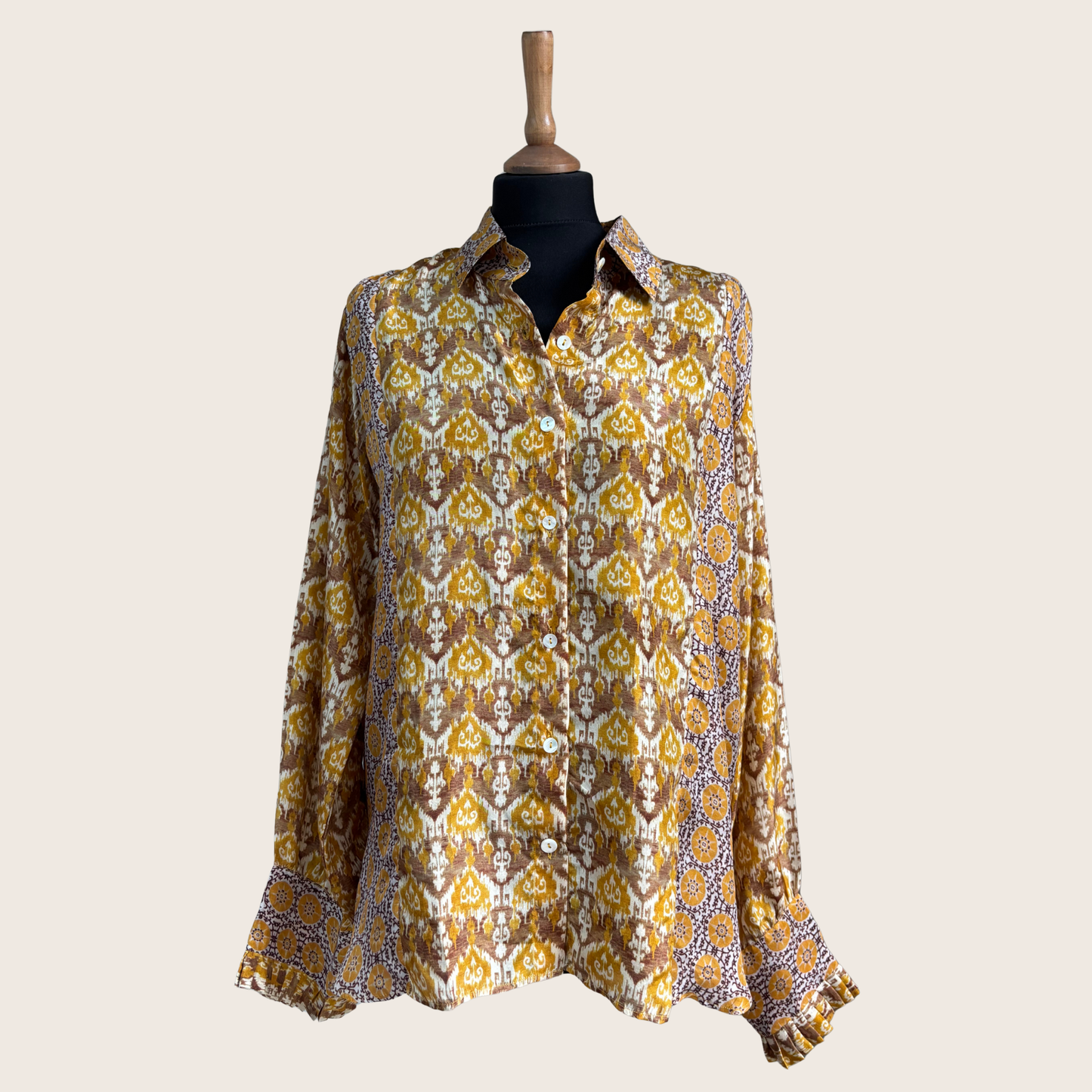 The Mustard Weave Silk Shirt