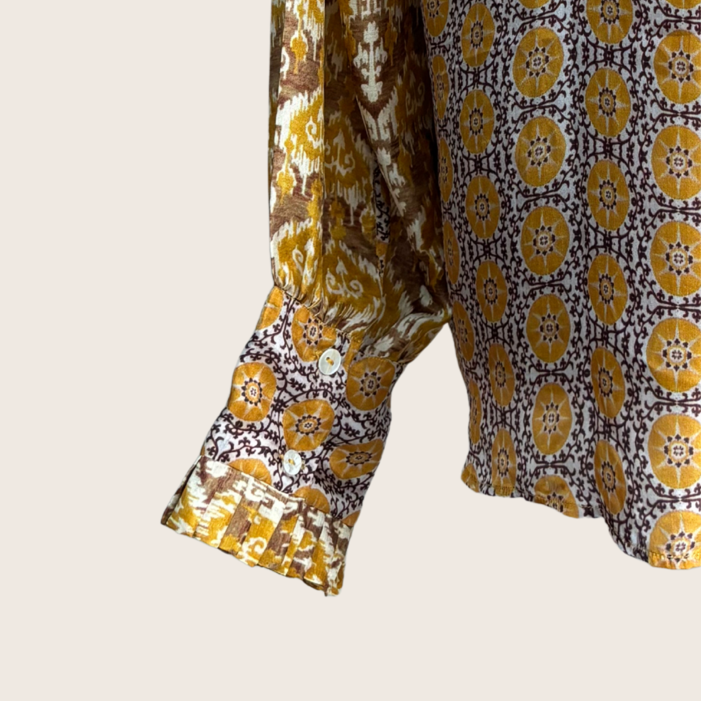 The Mustard Weave Silk Shirt