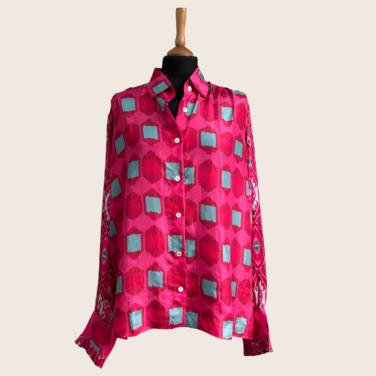 No. 16 Square Mosaic Silk Shirt