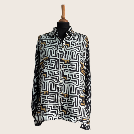 No. 24 The Gilded Maze Silk Shirt