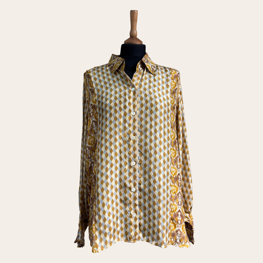 No. 30 The Golden Harlequin Silk Shirt