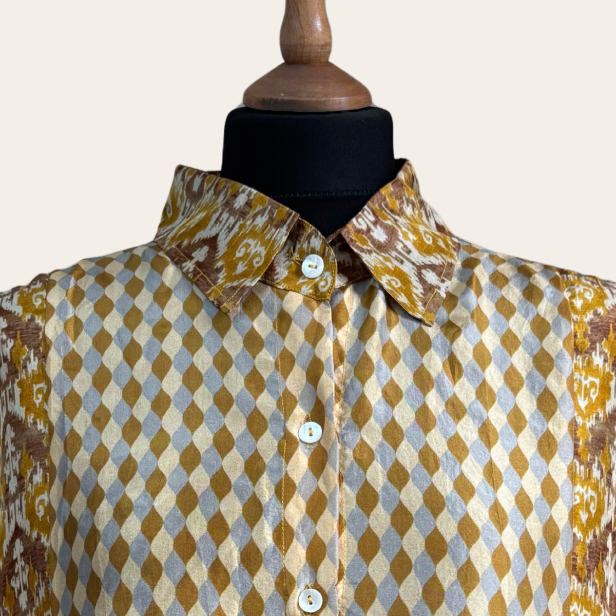 No. 30 The Golden Harlequin Silk Shirt