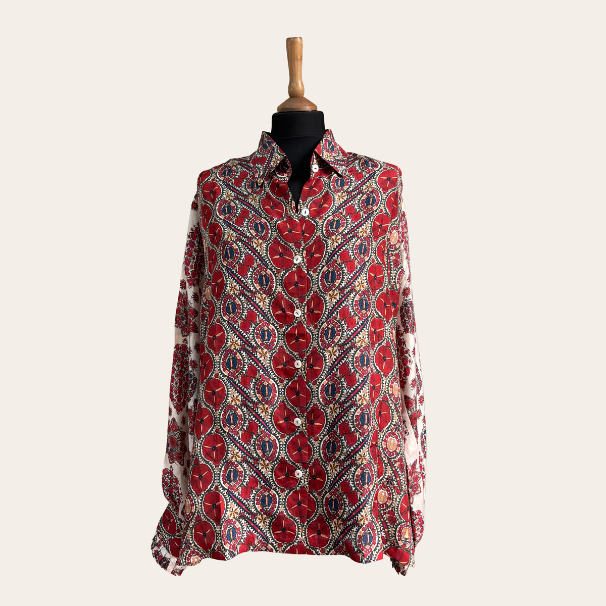 No. 31 The Ruby Flourish Silk Shirt